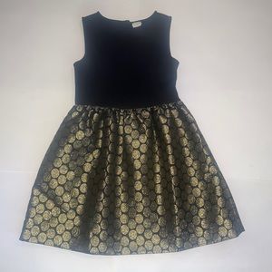 Crew Cuts Holiday Dress (Black and Gold)